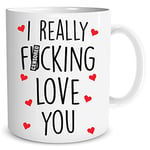 Funny Boyfriend Mug Funny Boyfriend Coffee Gift Wife Present I Really Fucking Love You Birthday Valentine's Girlfriend Humour WSDMUG1556