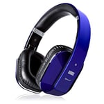 August EP650 Casque Bluetooth Bleu Sans Fil 4.2 aptX Low Latency Circum Auriculaire avec Micro Léger Pliable Confortable NFC - Casque Audio Homme Femme Compatible iPhone Android TV Ordinateur Sport