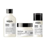 L’Oréal Professionnel Serie Expert Metal Detox Shampoo, Mask and Leave-in Cream, 300 ml, 250 ml and 100 ml Bundle Set