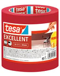 tesa Masking Tape Excellent - Painter's tape with thin paper backing for masking during painting work - for all paints, varnishes, and glazes - for indoor use - 2x 50 m x 50 mm