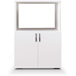 Armoire Multifonction Catter House Atenas 84 de 60x35x84,5 cm avec 2 Portes, 1 Étagère Intérieure et de Couleur Blanche