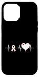 iPhone 12 Pro Max Heart Beats Pulse Ribbon Wear Red Heart Disease Awareness Case