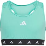 adidas Girl's AEROREADY Techfit Sports Bra, Easy Green/Carbon/White, 9-10 Years