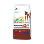 Natural Trainer Sensitive No Grain Adult Medium/Maxi Single Protein med ørret og poteter - Sett %: 2 x 12 kg