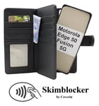 Skimblocker Motorola Edge 50 Fusion 5G XL Magnet Plånboksfodral (Svart)