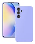 Foluu Coque de protection en silicone liquide pour Samsung Galaxy A55 5G - Résistante aux chocs - Doublure en microfibre douce et résistante aux rayures - Violet