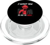 I Want you in Hell funny Satan campaign PopSockets PopGrip for MagSafe