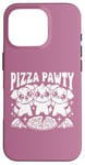 Coque pour iPhone 16 Pro Pizza Party Pizza Pawty Three Dogs Funny Pun amoureux des chiens