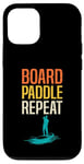 Coque pour iPhone 12/12 Pro Board Paddle Repeat Stand Up Paddleboard SUP