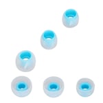 (Clear Blue) 6Pcs Small/Medium/Large Silicone Replacement Earbuds 3