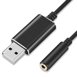 Usb To 3.5Mm Jack Adapter External Usb Sound Card Stereo Aux Adapter Part