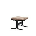 LK Hjelle - Siesta Classic Footstool Black Hemsen Anilin 22 Sand