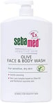 Sebamed Olive Face and Body Wash Pump Pot, 1L