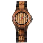 MKDLB Wooden watch Natural Ebony Wood Quartz Watch Women Fashion Full Wooden Band Men's Clock Folding Clasp Wristwatch for Men Women Retro,only watch