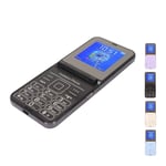 Flip 2G Phone 2.6in Senior Cellphone 2 Screen 1.3MP 4 SIM Cards Standby Big GF1