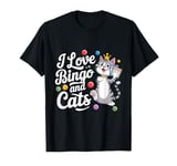 I Love Bingo and Cats Bingo Squad Lover Tee for Women Men T-Shirt