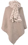 Poncho sand ull Mariedal jacquard