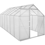Zelsius - Serre en aluminium pour le jardin (sans base) 380 x 190 cm Panneaux de 6 mm