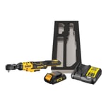 DEWALT Skralle 18V 3/8" DCF513D1G med batteri og lader