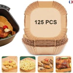 TOGOO Papier Cuisson Air Fryer, 125 pièces 20-25cm Carré Papier Sulfurisé, An