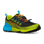 Merrell Agility Peak Sneaker, Black/Citron/Cyan/Orange, 4 UK