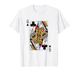 Queen Of The Clubs Playing Card Poker T-Shirt