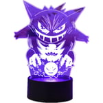 Cartoon Elf Gengar Nattlampa 3D Illusion LED-ljus Barn