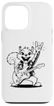 Coque pour iPhone 13 Pro Max Squirrel jouant de la guitare rock and roll hommes femmes rock band