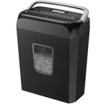 Bonsaii 6 Sheet Cross Cut Paper Shredder, Shreds Credit Cards, Staples, and Clips, Paper Shredder for Home & Small Office Use, Portable Handle Design, 13L Bin (C237-B Upgrade Version)