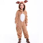 Facecloth Children's One-piece Christmas Moose Costume Christmas Party Role-playing Costumes S-xl XL