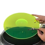 M MSDEE Turntable Slipmat for Vinyl LP Record Player, Improve Bass and Sound Quality, Anti Vibration Platter Mat for All Vinyl LP’s (Green_lite)