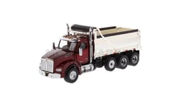 DIECAST MASTERS 71059 Kenworth T880 Sbfa Dump-Truck Radiant Red Cab + Chrome Pla