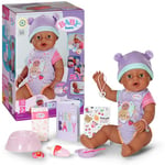 BABY born Eva, ​​Baby Doll with 10 Functions and Accessories, For Children Aged 3 and Over, Works without Batteries, 43cm Tall Doll, 836408 Zapf Creation