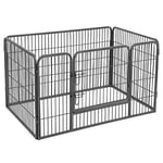 Feandrea valp lekhage Heavy Duty Play Whelping Pen 4 delar Grå 122 x 70 x 80 cm ppk74g