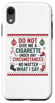 iPhone XR Funny Christmas Holiday Quitting Bad Habits Design Case