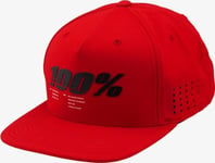 100% Drive Snapback-Hatt Röd (Ny)