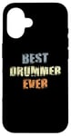 Coque pour iPhone 16 Batterie pour groupe de musique Best Drummer