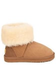 Just Sheepskin Ladies Cornwall Sheepskin Boot - Chestnut, Chestnut, Size 3, Women