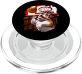 Bulldog anglais jouant au basket-ball drôle chien basket-ball PopSockets PopGrip pour MagSafe