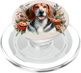 American English Coonhound Dog Halloween Watercolor Artwork PopSockets PopGrip for MagSafe