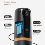 QT Portable Coffee Maker USB Charging Stainless Steel And Glass Capsule Coffee M