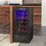 50L Freestanding Wine Fridge with Temperature Control, LED Light, 18 Bottles