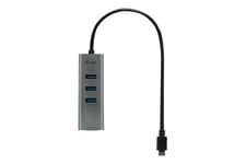 i-Tec USB-C Metal 3-Port - hub - 3 porte