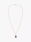 Susan Caplan Pre-Loved Rediscovered Collection Gold Plated Swarovski Crystal Teardrop Pendant Necklace, Gold/Red