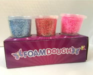 Foam Dough Pack of 3 Tubs Kids Stocking Filler Gift Putty Goo Toy