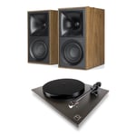 Klipsch The Fives / Rega Planar 1 ECO Aktive høyttalere og platespiller Walnut