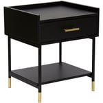 Atmosphera Créateur D'intérieur - Table de chevet Tedy noir H53cm