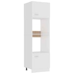 vidaXL Microwave Cabinet White 60x57x207 cm Engineered Wood HOT