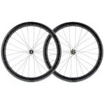 Reynolds AR46 Tubeless Disc Road Wheelset - Black / Shimano 12mm Front 142x12mm Rear Centerlock Pair 11-12 Speed Clincher 700c