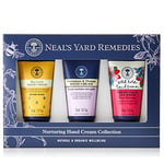 Neal’s Yard Remedies Nurturing Hand Cream Collection - The Perfect Hand Moisturiser To Suit Your Mood - Bee Lovely, Wild Rose And Geranium & Orange (3 Pack)